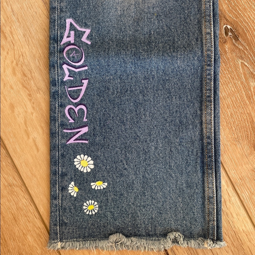 Golden Goose Blue Straight Leg Jeans with Star Embellishments. Made in Italy - Picture 2 of 16